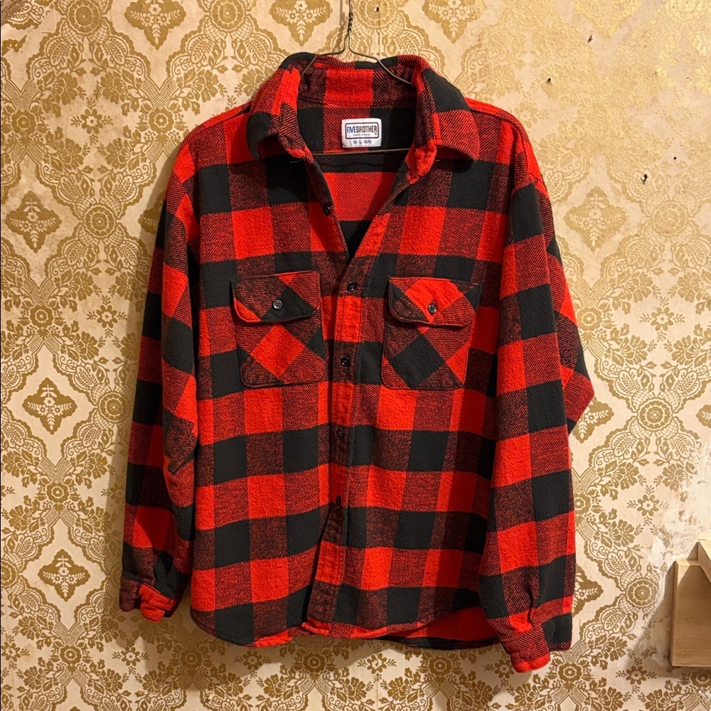 Vintage Five Brother Buffalo Plaid Flannel Shirt